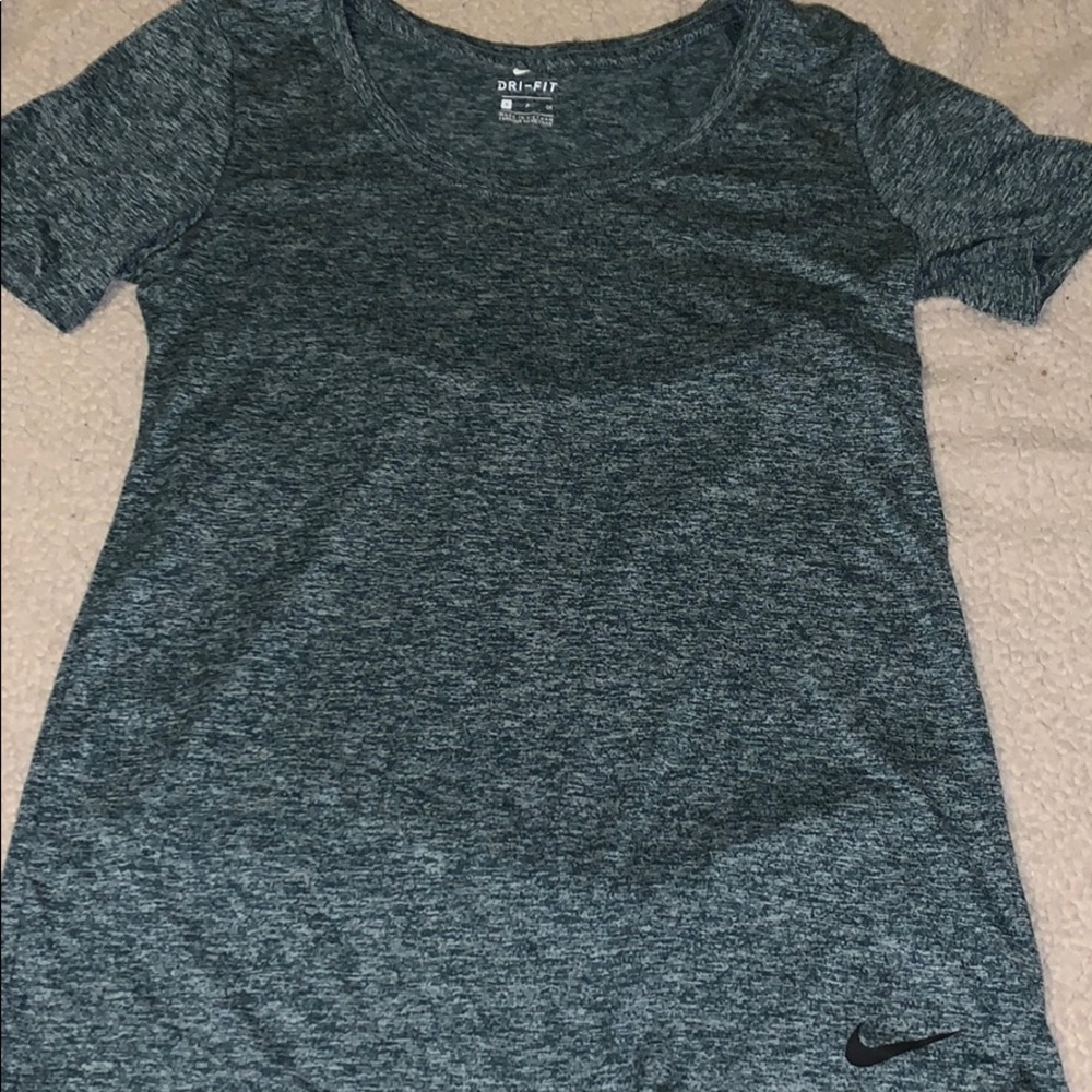 Blue grained Nike workout shirt